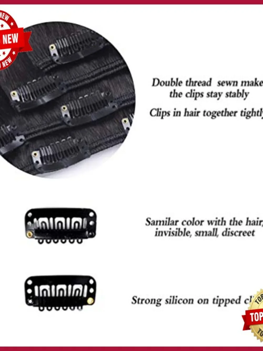 Silky Straight Human Hair Clip-In Extensions 4-Piece Set 60g